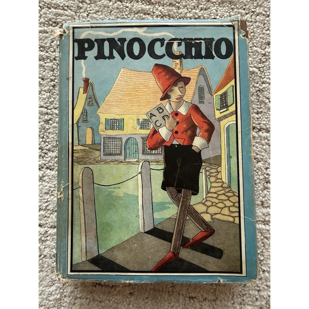 Pinocchio, 1916 by C. Collodi, The Tale of a Puppet, Hardcover Book Antique